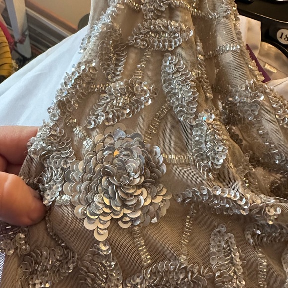 ✔️#63B BNWT MAC DUGGAL  93537 Embellished Cowl Neckline Floral Dress - Picture 12 of 16